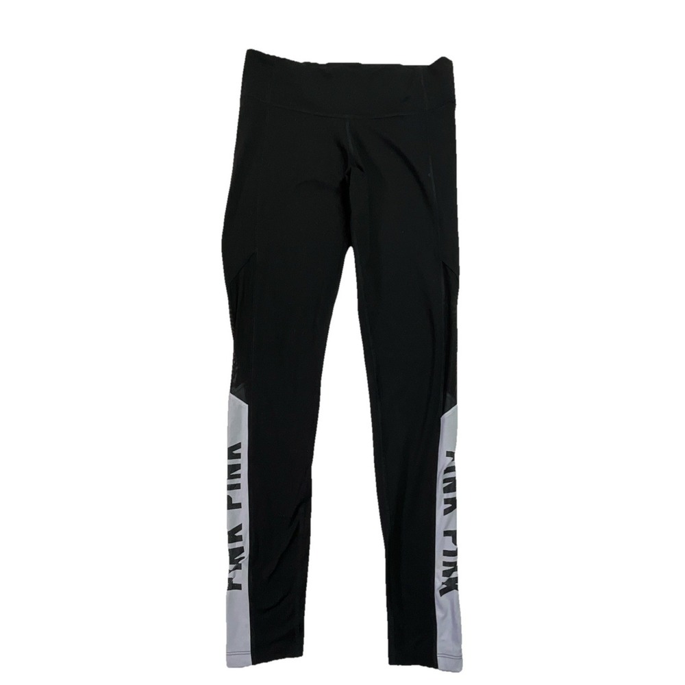 PINK Victoria's Secret Ultimate Compression Leggings Black White Women's S